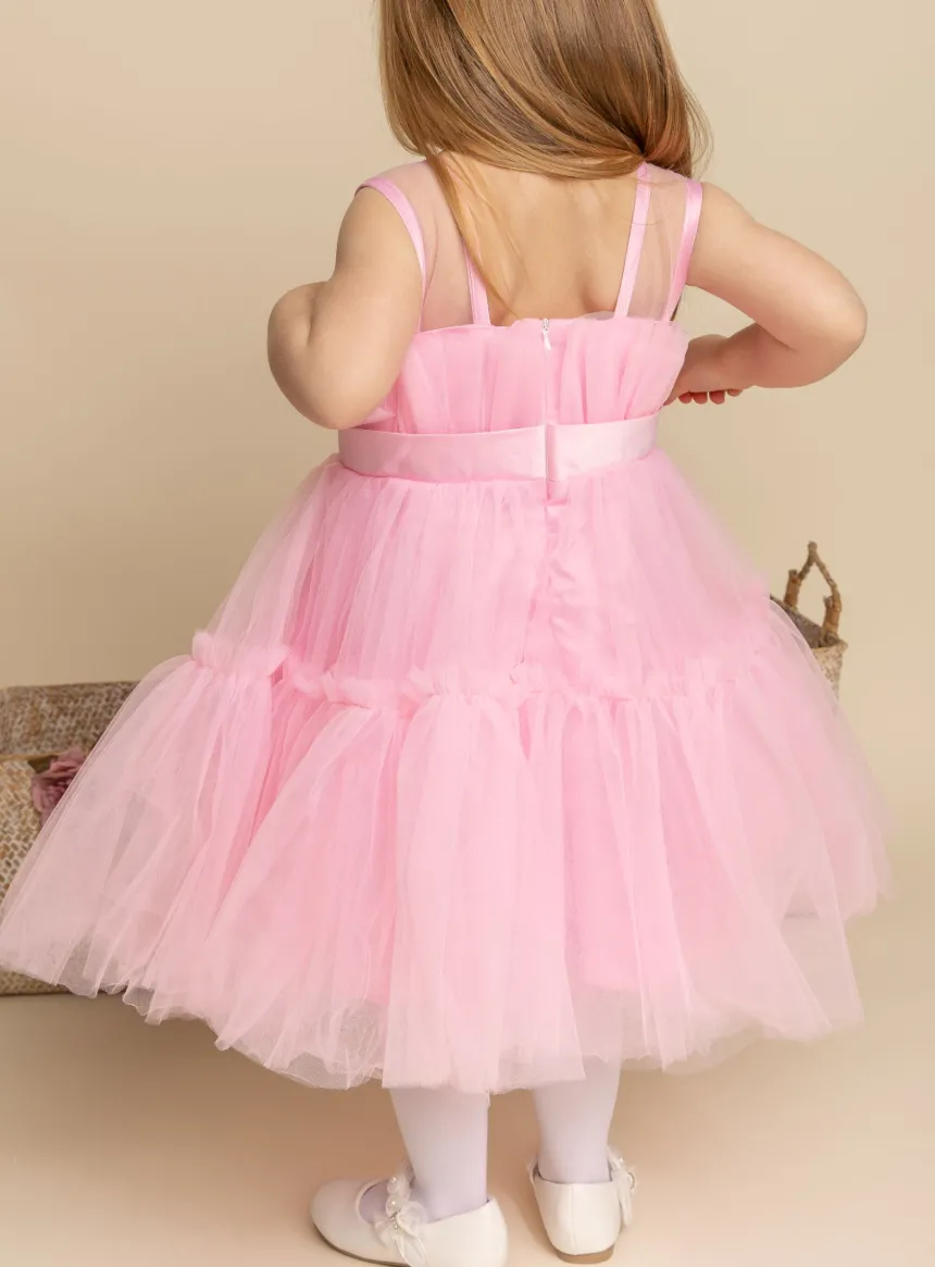 Robe de princesse fille pour mariage Tulle