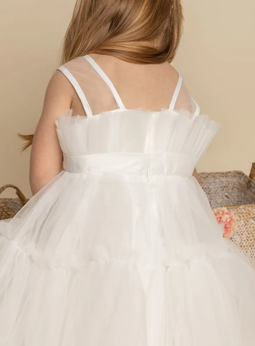 Robe de princesse fille pour mariage Tulle