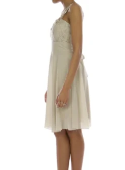 Robe de soirée courte femme Adèle Beige