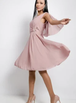 Robe de soirée courte femme cape