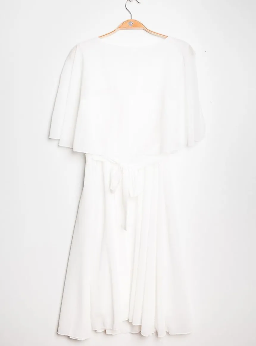 Robe de soirée courte femme cape