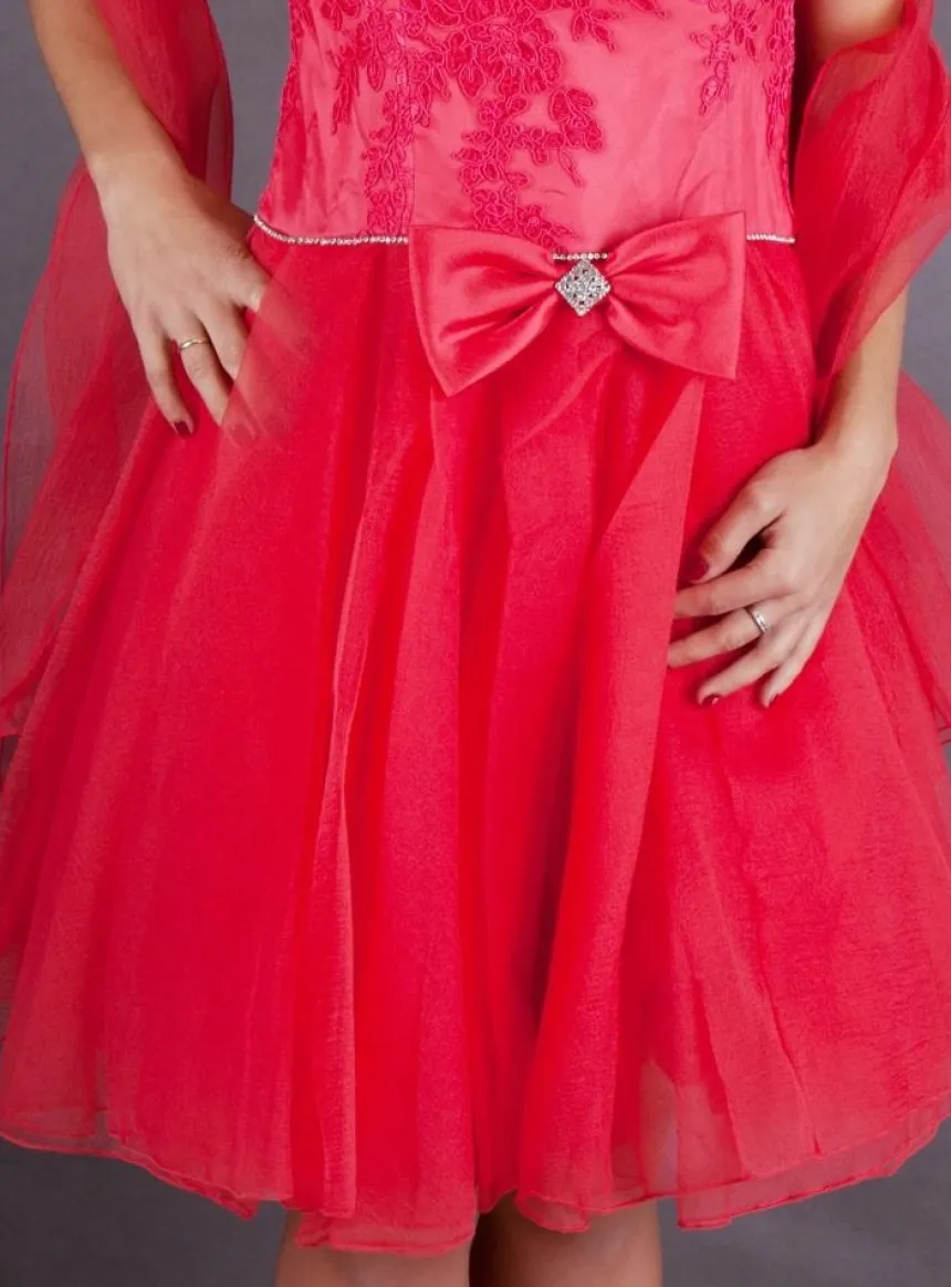 Robe de soirée courte femme Carla + étole taille 36