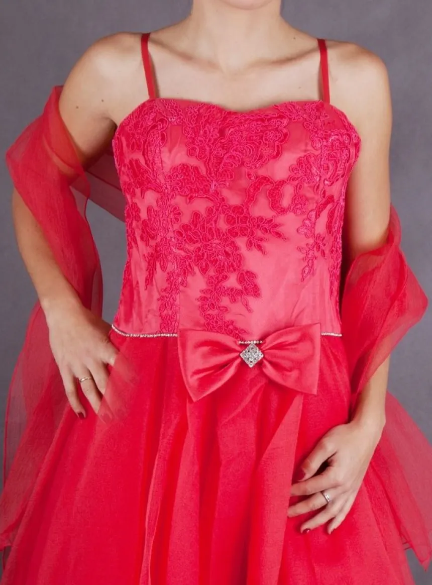 Robe de soirée courte femme Carla + étole taille 36