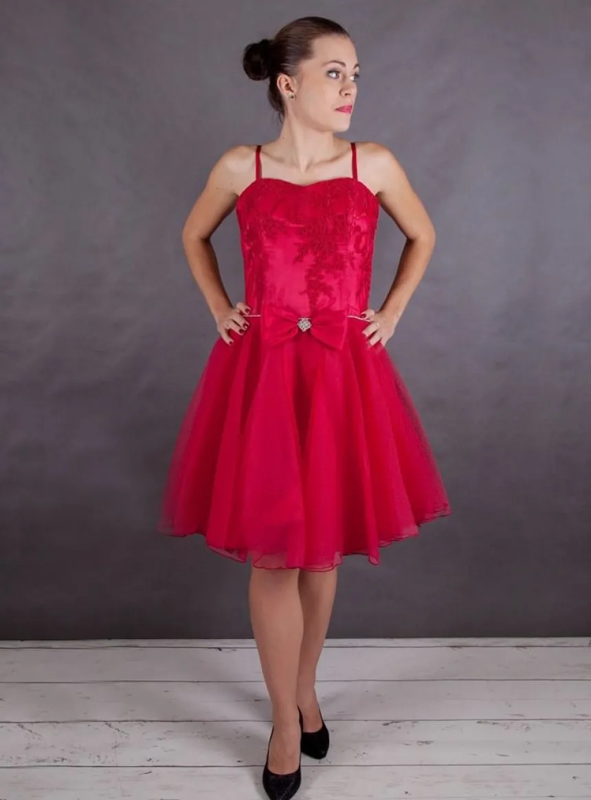 Robe de soirée courte femme Carla + étole taille 36