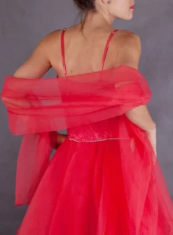 Robe de soirée courte femme Carla + étole taille 36