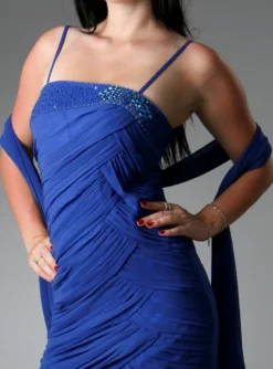 Robe de soirée courte femme Elina + étole