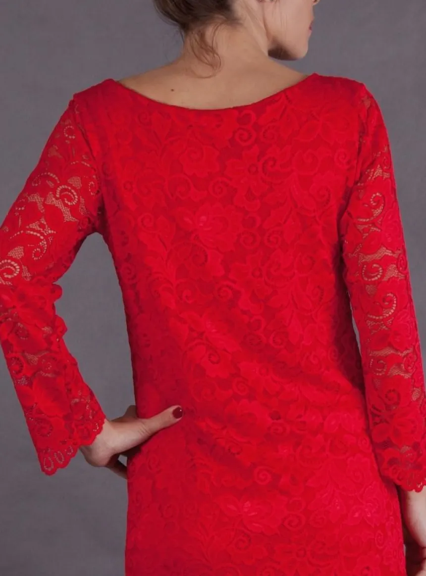 Robe de soirée courte femme en dentelle Lydia