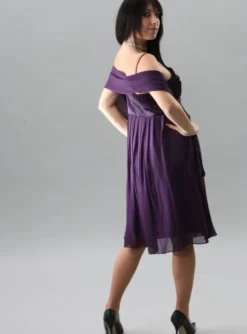 Robe de soirée courte femme Malka + étole