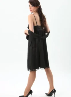 Robe de soirée courte femme Émeline + étole