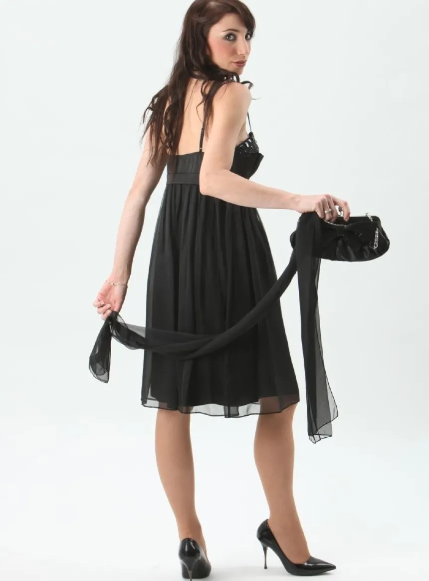 Robe de soirée courte femme Émeline + étole