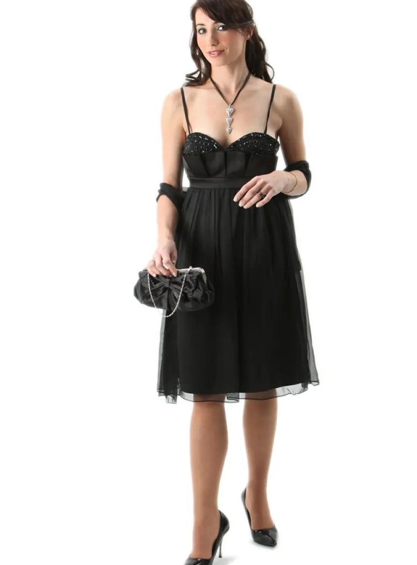 Robe de soirée courte femme Émeline + étole