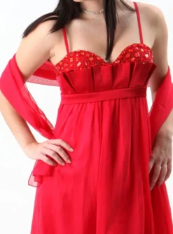 Robe de soirée courte femme Émeline + étole