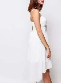Robe de soirée courte femme Myriam Ivoire - Ecru