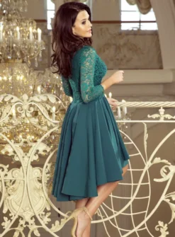 Robe de soirée femme manches dentelle