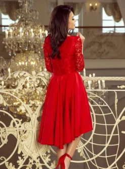 Robe de soirée femme manches dentelle