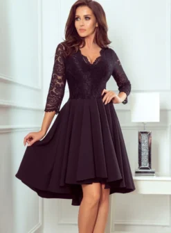 Robe de soirée femme manches dentelle