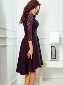 Robe de soirée femme manches dentelle