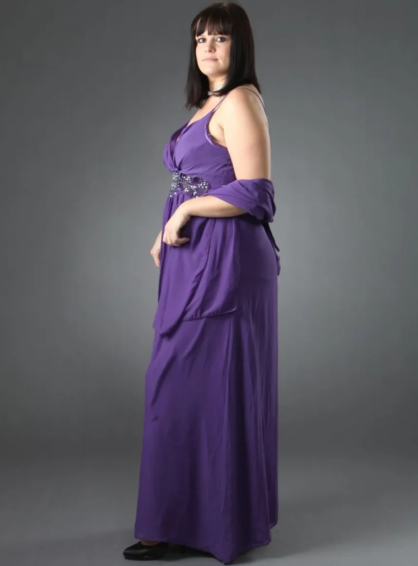 Robe de soirée grande taille Gaynor + étole