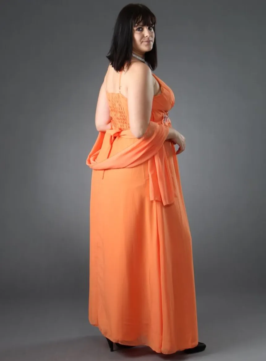 Robe de soirée grande taille Gaynor + étole