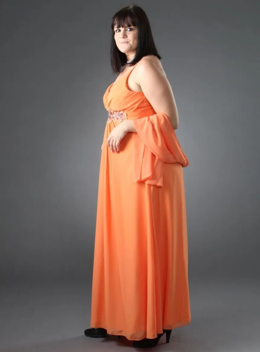 Robe de soirée grande taille Gaynor + étole
