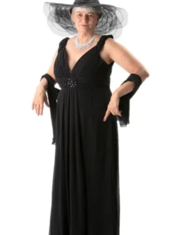 Robe de soirée grande taille longue Flavie + étole