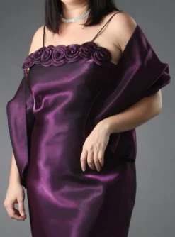Robe de soirée grande taille Nahia + étole
