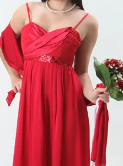 Robe de soirée longue femme Anava + étole