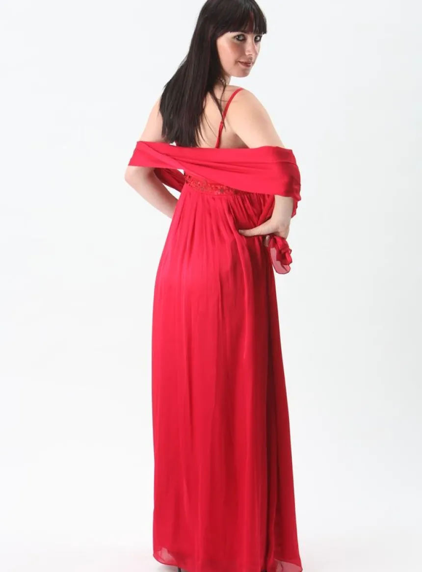 Robe de soirée longue femme Anava + étole