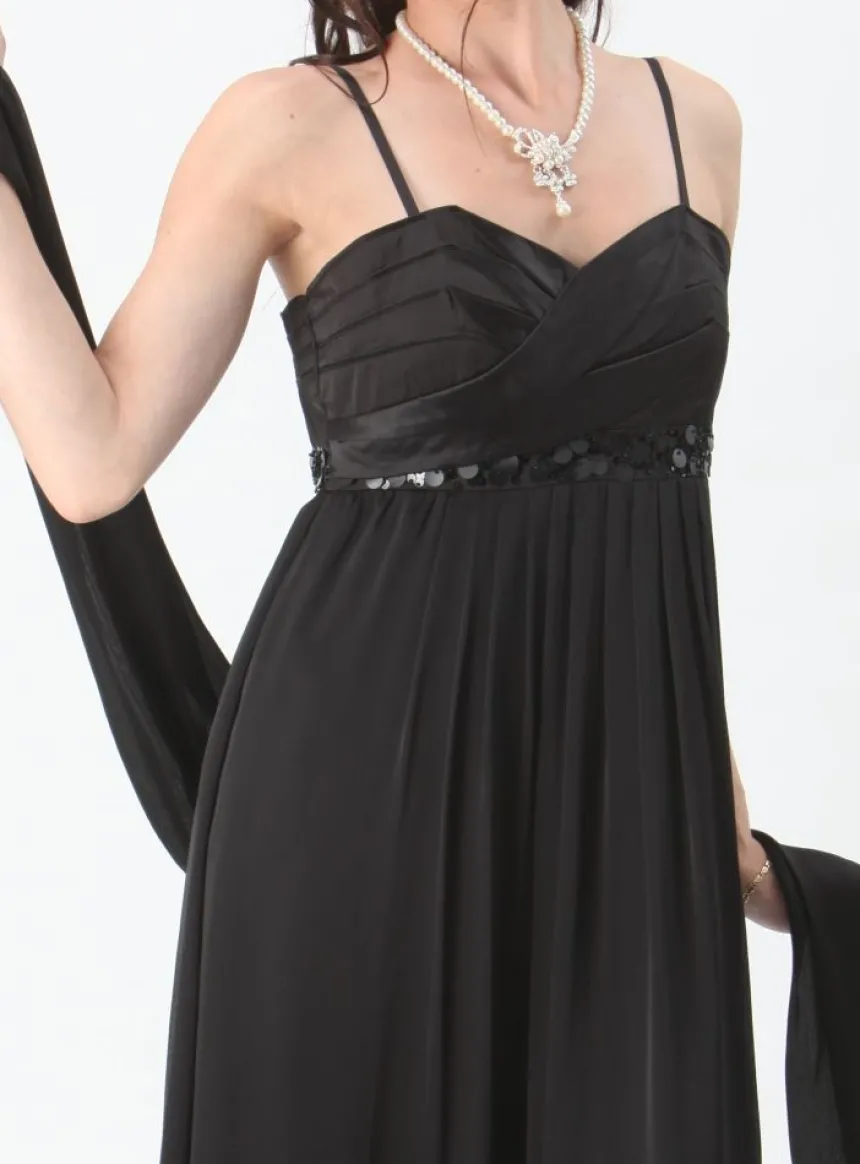 Robe de soirée longue femme Anava + étole