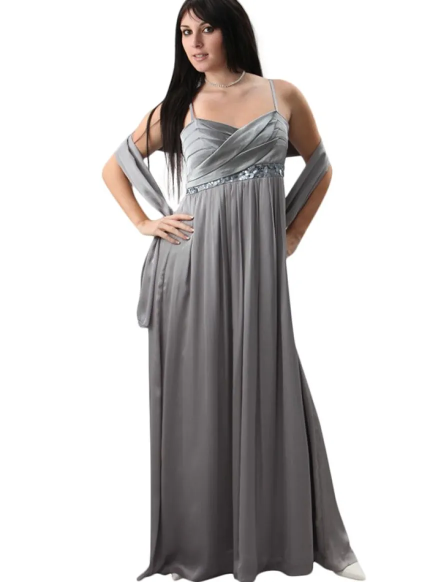 Robe de soirée longue femme Anava + étole