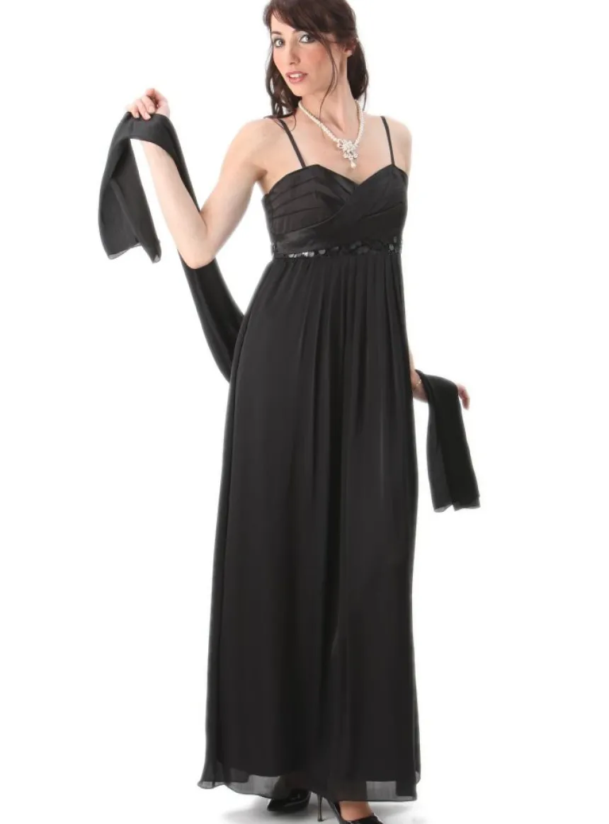 Robe de soirée longue femme Anava + étole