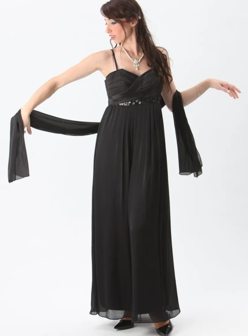 Robe de soirée longue femme Anava + étole