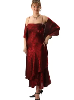 Robe de soirée longue femme Catherine + étole