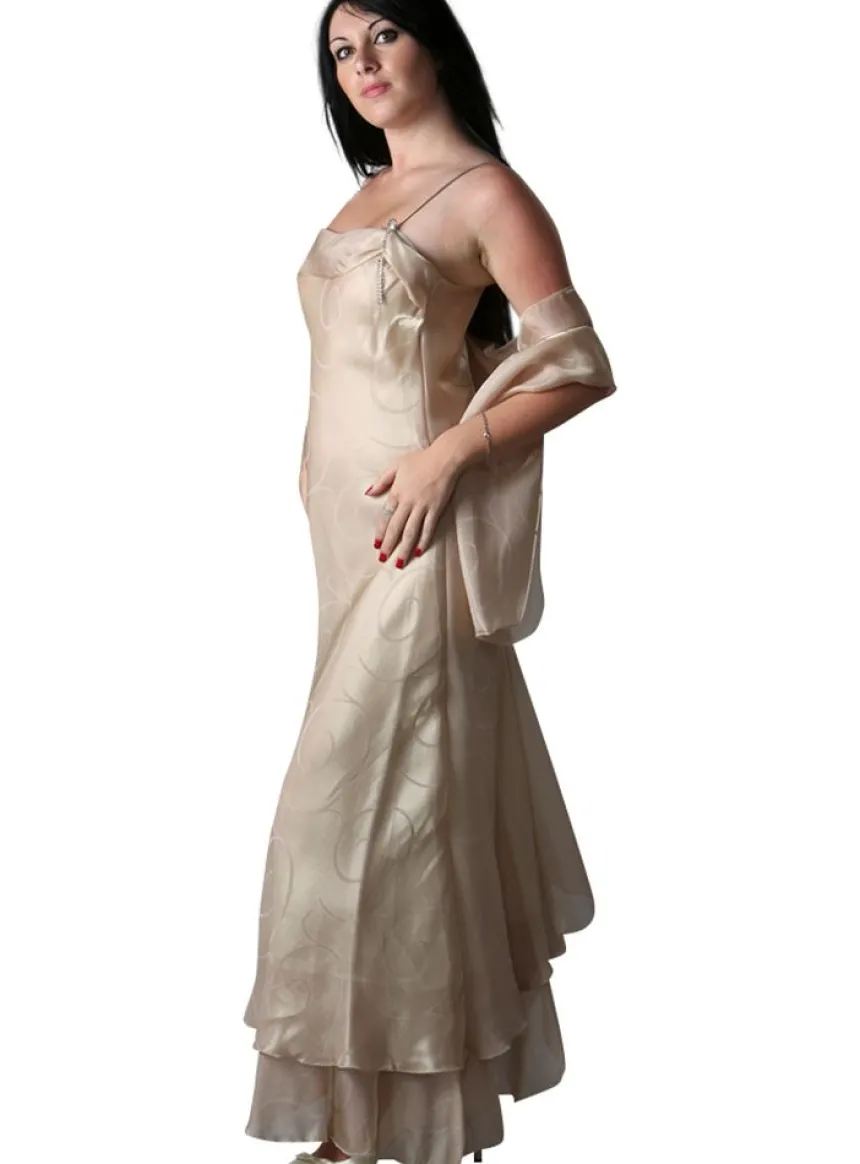 Robe de soirée longue femme Catherine + étole