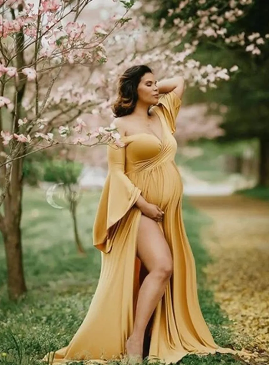 Robe de soirée longue femme enceinte