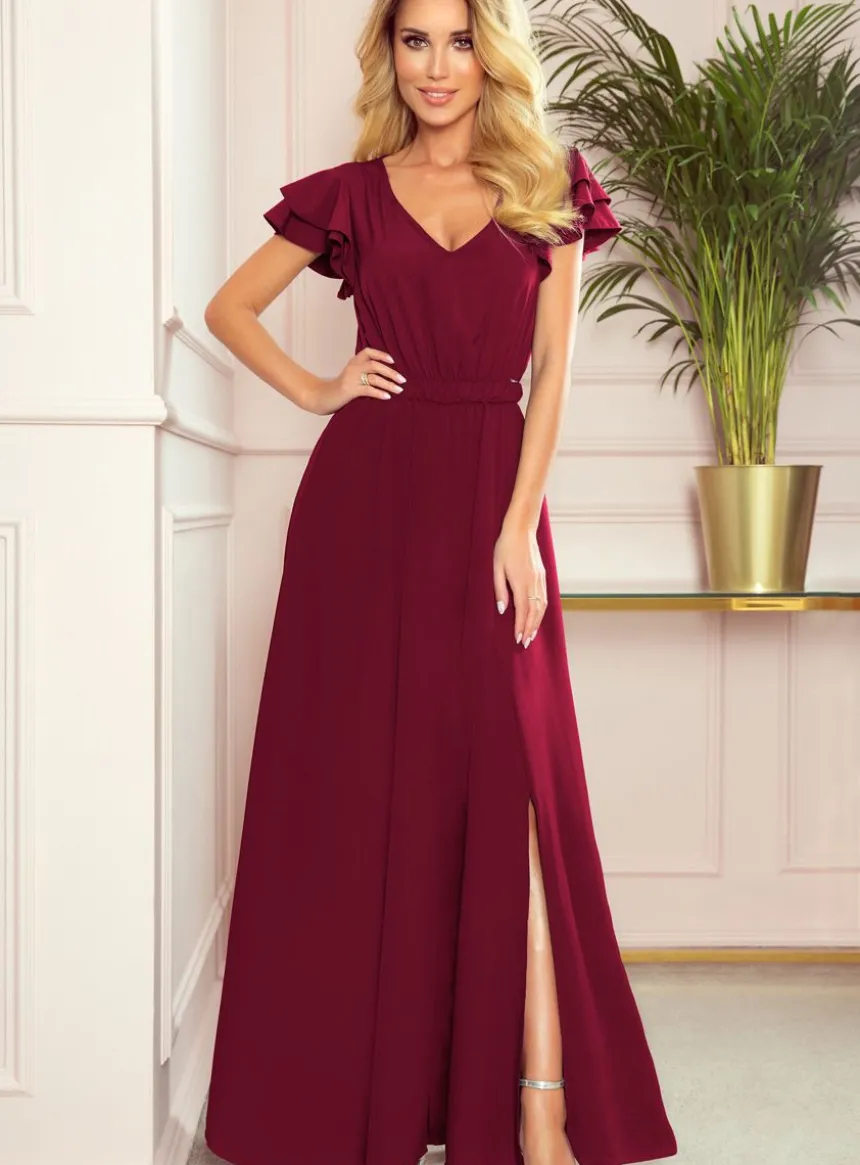 Robe de soirée longue fluide femme