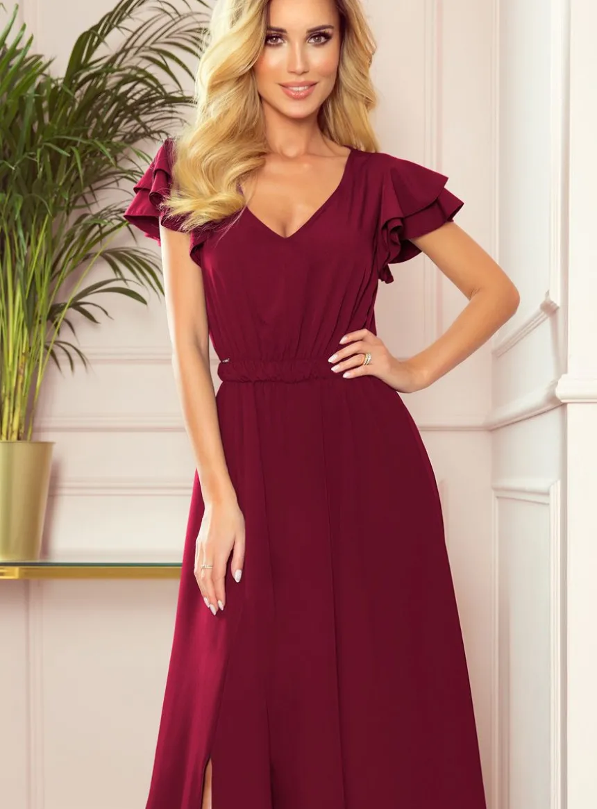 Robe de soirée longue fluide femme