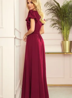 Robe de soirée longue fluide femme