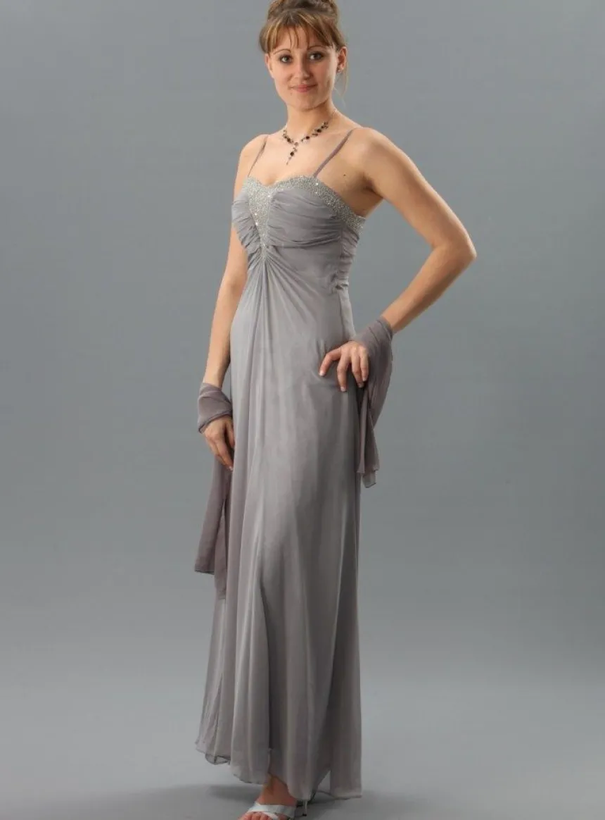 Robe de soirée longue Louison + étole