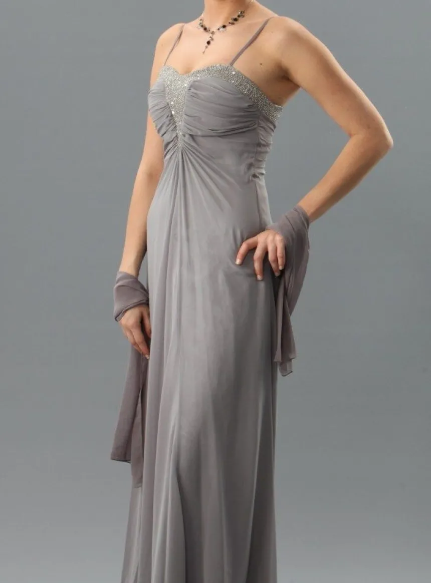 Robe de soirée longue Louison + étole