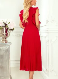 Robe de soirée longue plis fluide femme
