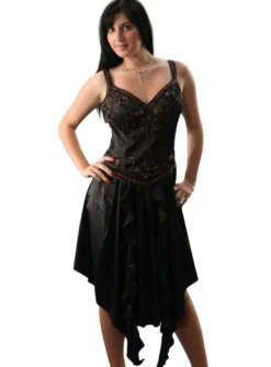Robe de soirée midi femme Élodie Noir 38
