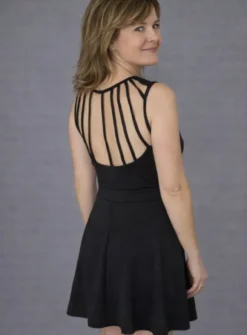 Robe de soirée noire courte femme Doumia