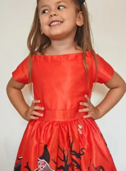 Robe enfant habillée pour halloween modèle Citrouille