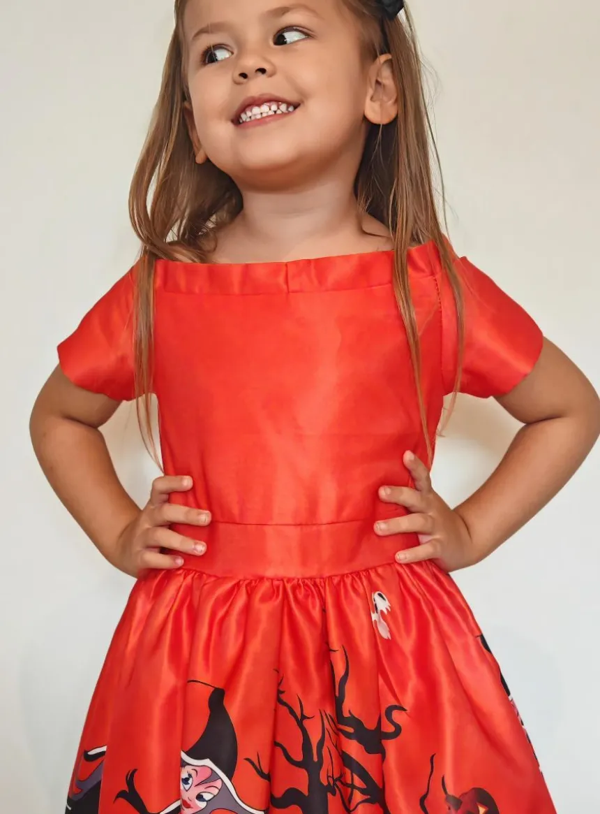 Robe enfant habillée pour halloween modèle Citrouille