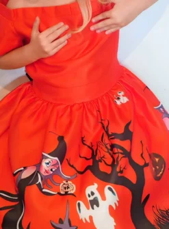 Robe enfant habillée pour halloween modèle Citrouille