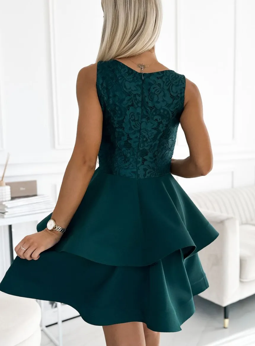 Robe Femme – Jupe Évasée & Dentelle Élastique