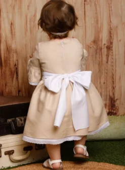 Robe fillette vintage en coton et lin Charlie