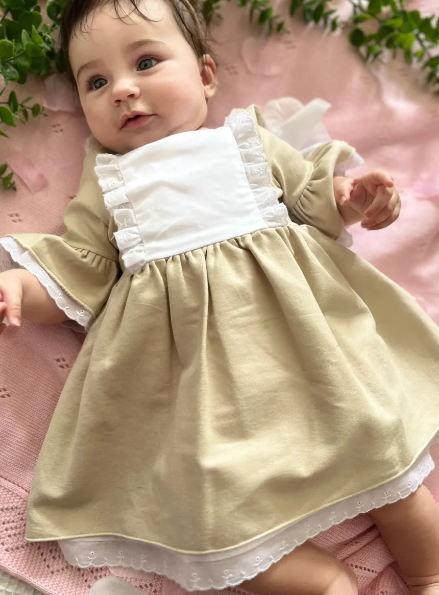 Robe fillette vintage en coton et lin Charlie