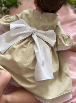 Robe fillette vintage en coton et lin Charlie